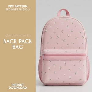 Patron de couture de sac à dos | Modèle de sac | Patron pour débutant | Modèle de sac à dos facile | Patron de couture | Patron de couture PDF | Modèle de sac facile