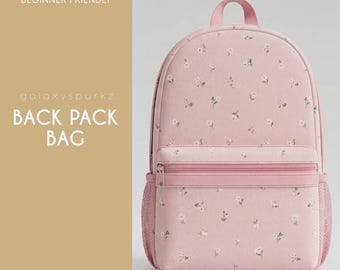 Schnittmuster Rucksack | Taschenmuster | Anfängermuster | Einfaches Rucksack-Muster | Schnittmuster | PDF Schnittmuster | Einfaches Taschenmuster