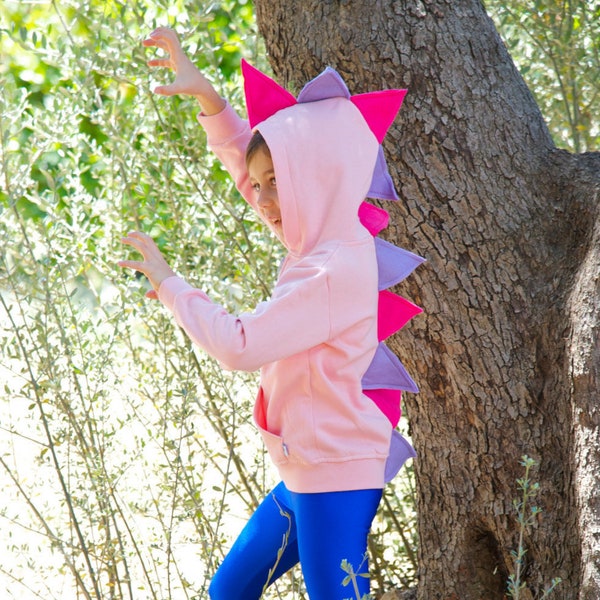 Pink Stegosaurus - Women's Dinosaur Hoodie