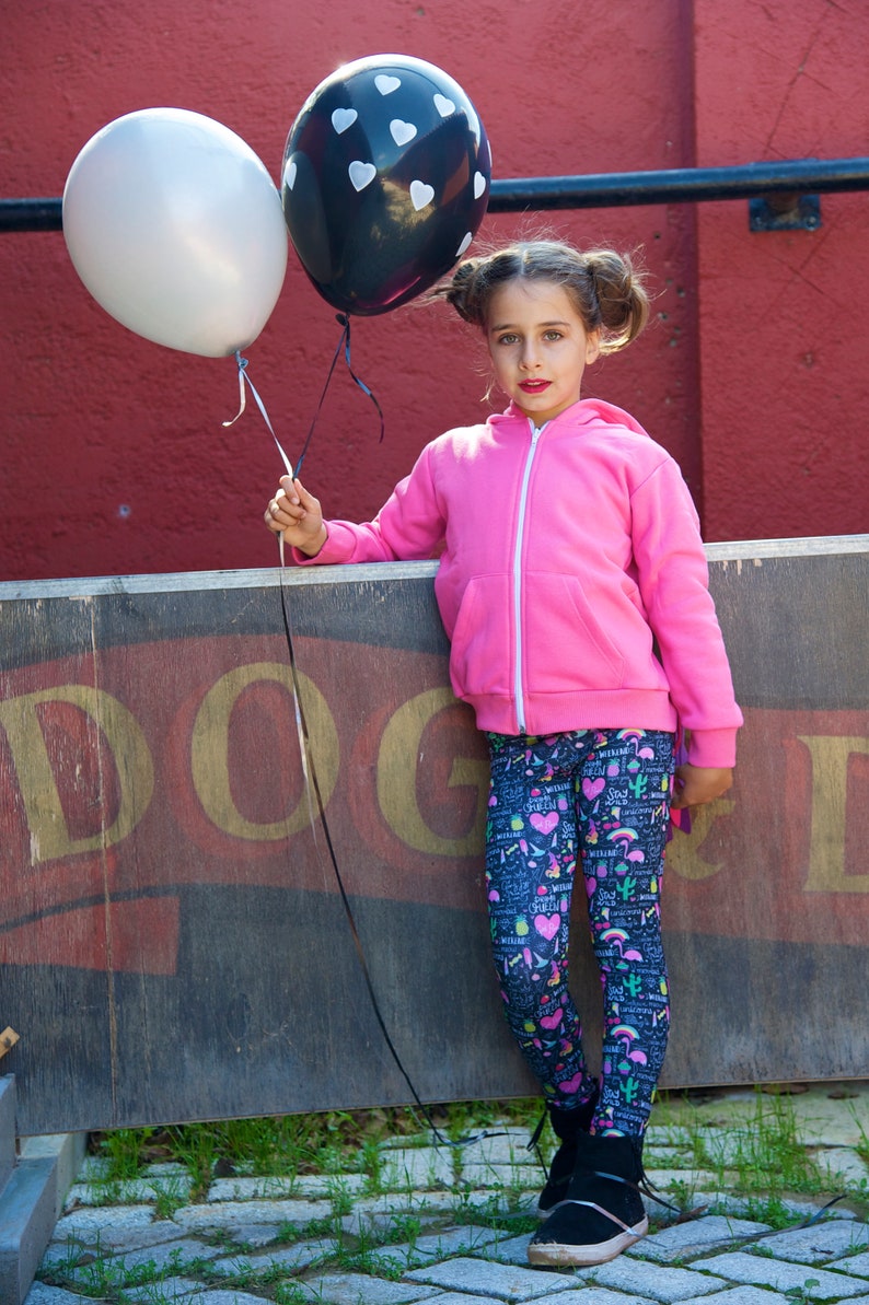 Girl Leggings Girls Bottoms Fun Leggings,Dance Legging Toddler Leggings Leggings for Girls Black Leggings for Girls Baby Girl Leggings