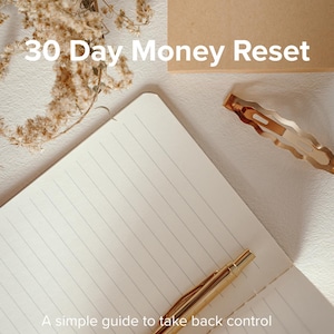 30-dagars guide för att återställa pengar | Budgetplanerare, sparspårare (digital nedladdning i PDF-format)