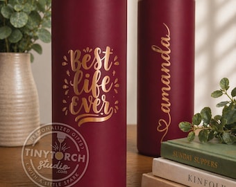 Personalized Laser Engraved Tumbler: "Ever" Design