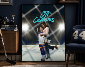 Poster della serie Off Campus, stampa artistica da parete di hockey della Briar University, decorazione murale a tema romantico universitario e libri, merchandising a tema romantico di hockey.