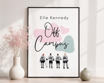 Poster della serie Off Campus, decorazione murale di hockey della Briar University, stampa romantica del college di Garrett Graham, decorazione murale di hockey per appassionati di libri