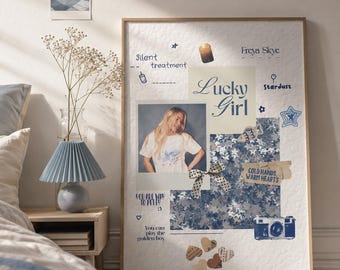 Poster del tour Stars Align di Freya Skye, collage musicale da parete, decorazione artistica per fan della pop star, stampa di una cantante famosa