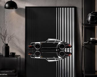 Poster Porsche 911, stampa artistica da parete Turbo S GT3 RS, decorazione murale con supercar tedesca, poster di auto di lusso, quadro su tela per camera da letto