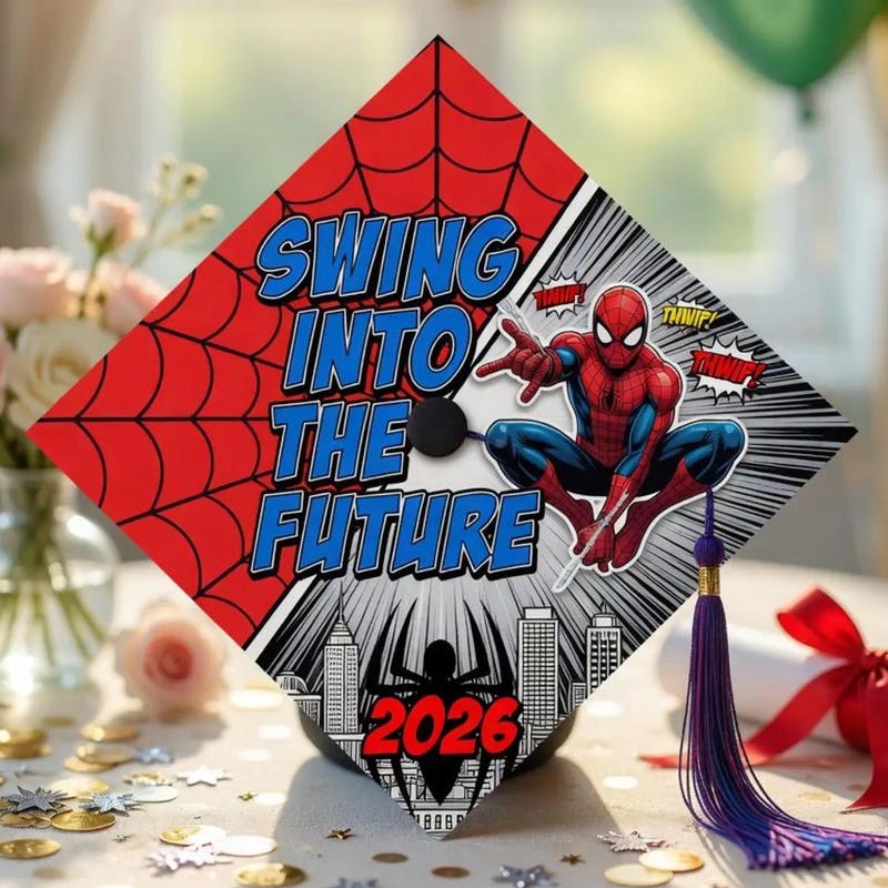 Spiderman Graduation Spiderman Graduation Cap - Etsy