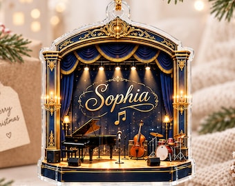 Personalized Concert Stage Ornament, Custom Singer Name Music Keepsake in Acrylic, Christmas Acrylic Ornament 2026, Custom Name