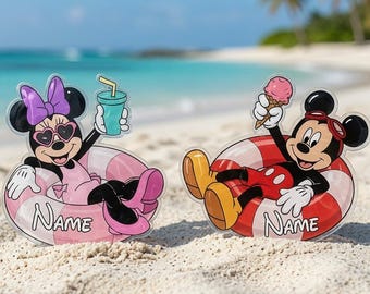Custom Family Vacation Door Sign, Personalized Mickey Friends Pool Ring Float, First Cruise Magnet, Treasure Wish Dream Magic Ship Gift