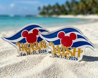 Disney Cruise Door Magnet, Cruise DCL Gift Exchange Fish Extender Cruising, Ship Friend Family Vacation Fridge Keepsake,Family Vacation Gift