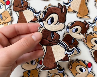 Naszywka haftowana Disney Chip Dale, naszywka do prasowania Chip i Dale, naszywka z postacią Disneya, prezent na kurtkę i plecak