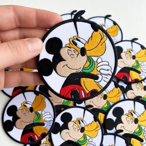 Disney Mickey Pluto broderad lapp, Mickey Mouse Pluto stryklapp, Disney karaktärslapp, jacka och ryggsäck present