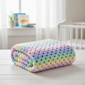 Snowberry Baby Blanket | Textured White Nursery Throw DIY | Bobble Stitch Baby Afghan | Modern Heirloom Crib Bedding