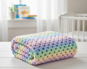 Snowberry Baby Blanket | Textured White Nursery Throw DIY | Bobble Stitch Baby Afghan | Modern Heirloom Crib Bedding