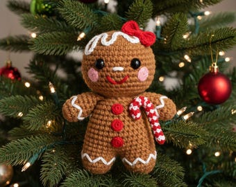 Ginger Snuggle Doll Pattern | Gingerbread Man Amigurumi | Festive Holiday Plush DIY | Christmas Cookie Toy Guide