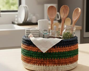 Nori Nesting Basket Pattern | Modern Rope Storage Decor (PDF Pattern)