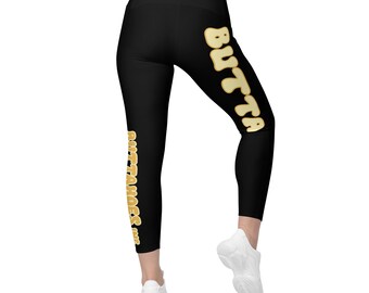 BUTTA BANTS Gekruiste legging met zakken