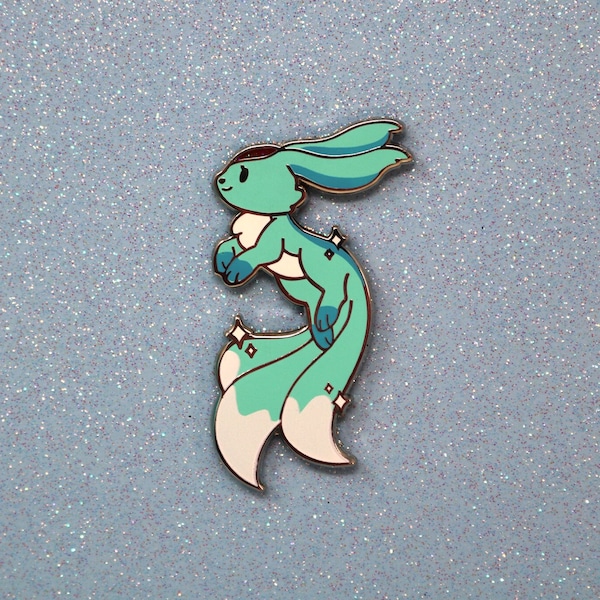 Emerald Carbuncle FFXIV fanart hard enamel pin