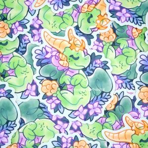 Kleine Träumerin Ysera Blumen Drachenschwarm World of Warcraft fanart | Wasserfester Vinyl-Aufkleber