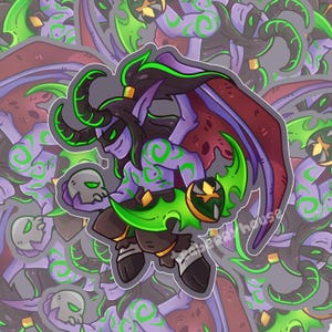 Illidan Stormrage | World of Warcraft fanart | Waterproof Vinyl Sticker