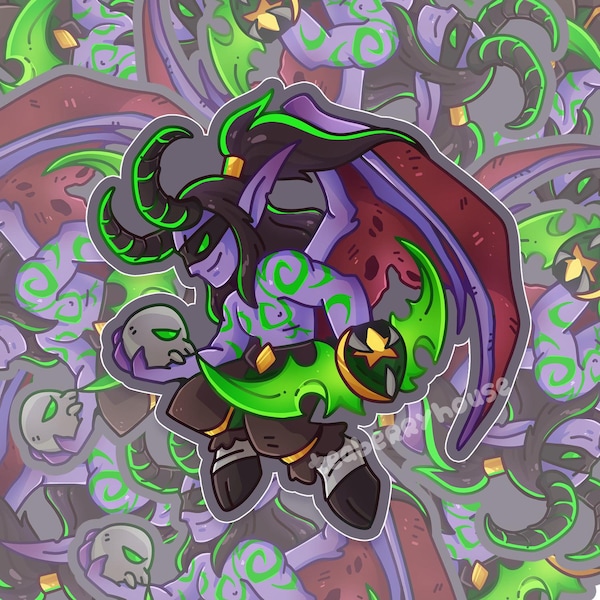 Illidan Stormrage | World of Warcraft-fanart | Waterdichte vinylsticker