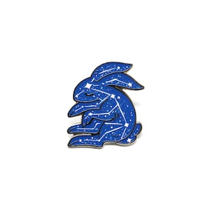 Celestial Rabbit Stars Constellation Glitter hard enamel pin