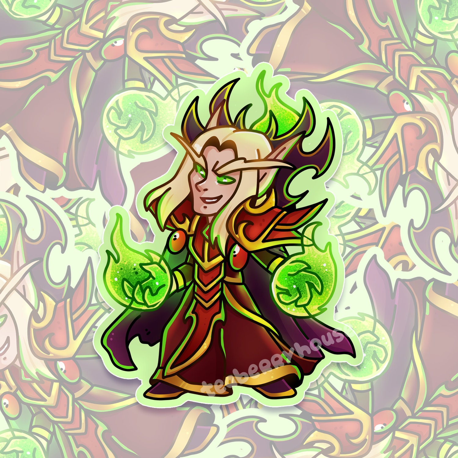 Kael'thas Sunstrider | World of Warcraft | Blood Elf TBC fanart | Waterproof Vinyl Sticker