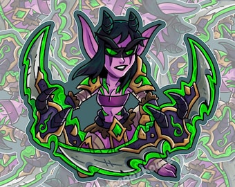 Kor'vas Bloodthorne | Legion Demon Hunter | World of Warcraft fanart | Waterproof Vinyl Sticker