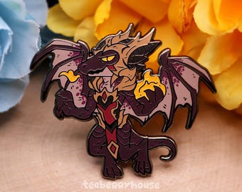 Scalecommander Emberthal | Dracthyr | World of Warcraft Fanart | hard enamel pin