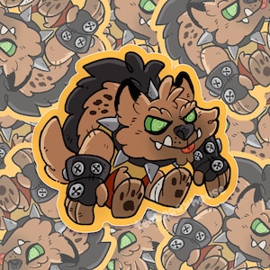 Hogger Plushie Gnoll World of Warcraft inspired Fanart | Waterproof Vinyl Sticker