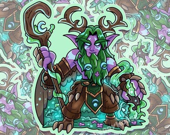Malfurion Stormrage | World of Warcraft fanart | Waterproof Vinyl Sticker