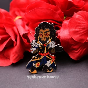 Prince Wrathion visage Black Dragonflight | World of Warcraft Fanart | Enamel Pin