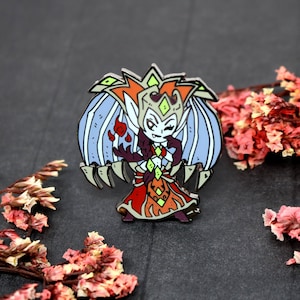 Blood Queen Lana&#39;thel Monster Girl Boss | WotLK World of Warcraft Fanart | Enamel Pin