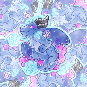 Kalecgos World of Warcraft inspiriertes Fanart Drachen | Wasserfester Vinyl-Aufkleber