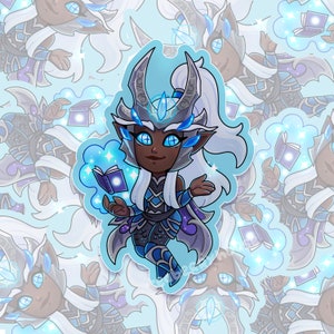 Sindragosa Elf Visage | Dragonflight World of Warcraft fanart | Waterproof Vinyl Sticker