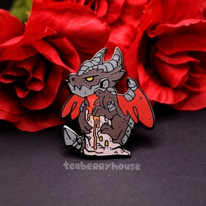 Deathwing Little Dragon Aspect | Dragonflight World of Warcraft Fanart | Enamel Pin