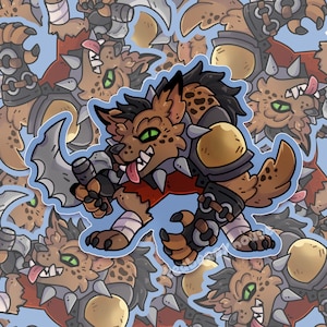 Hogger Gnoll | World of Warcraft inspired Fanart | Waterproof Vinyl Sticker