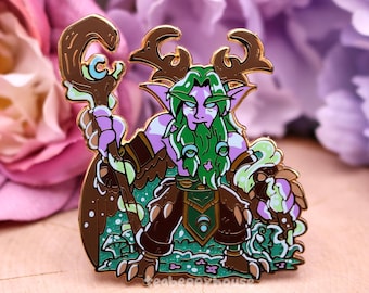 Malfurion Stormrage | Night Elf Druid | World of Warcraft Fanart | Enamel Pin