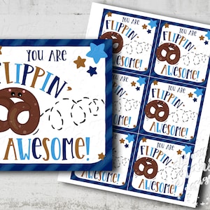 PRINTABLE You Are FLIPPIN' Awesome Printable Pretzel Tag Instant ...