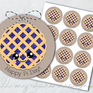 PRINTABLE Happy Pi Day! Tag | Instant Download | Fun Pi Day Favor | March 14th | Pie Treat Tag | Math Class Gift Tag | Teacher Appreciation