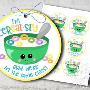 PRINTABLE I'm CEREAL-SLY Glad We're in the Same Class - Etsy
