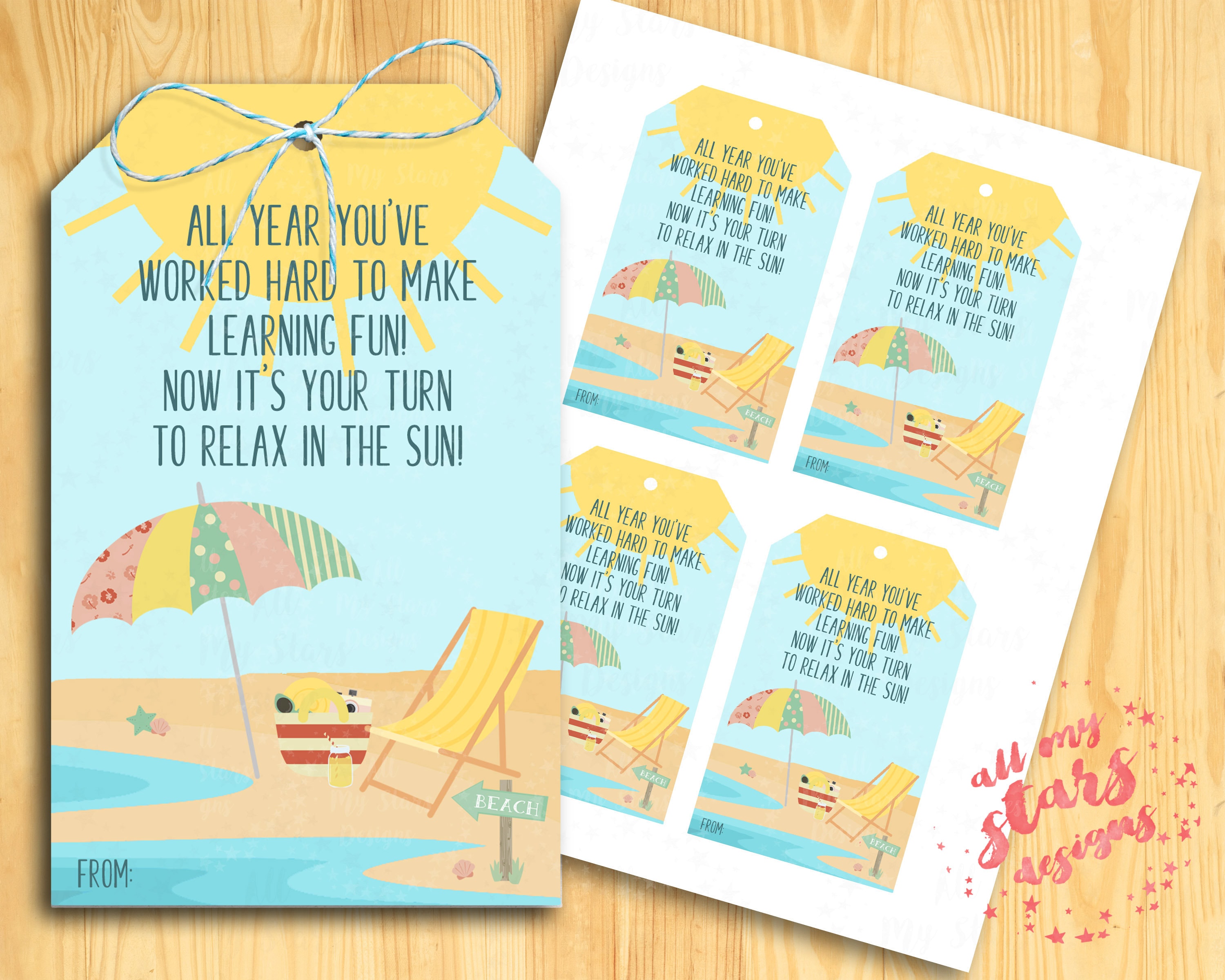 PRINTABLE All Year You’ve Worked Hard to Make Learning Fun! Now It’s …