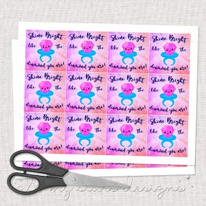 PRINTABLE Shine Bright Like the Diamond You Are! Ring Lollipop Tag