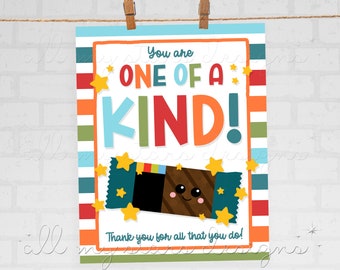 PRINTABLE You Are One of a KIND! Thank You For All That You Do! Sign | Instant Download | Granola Bar Sign | Breakroom Treats | Appreciation