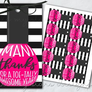 PRINTABLE MANI Thanks for a Toe-tally Awesome Year! Tag | Instant ...