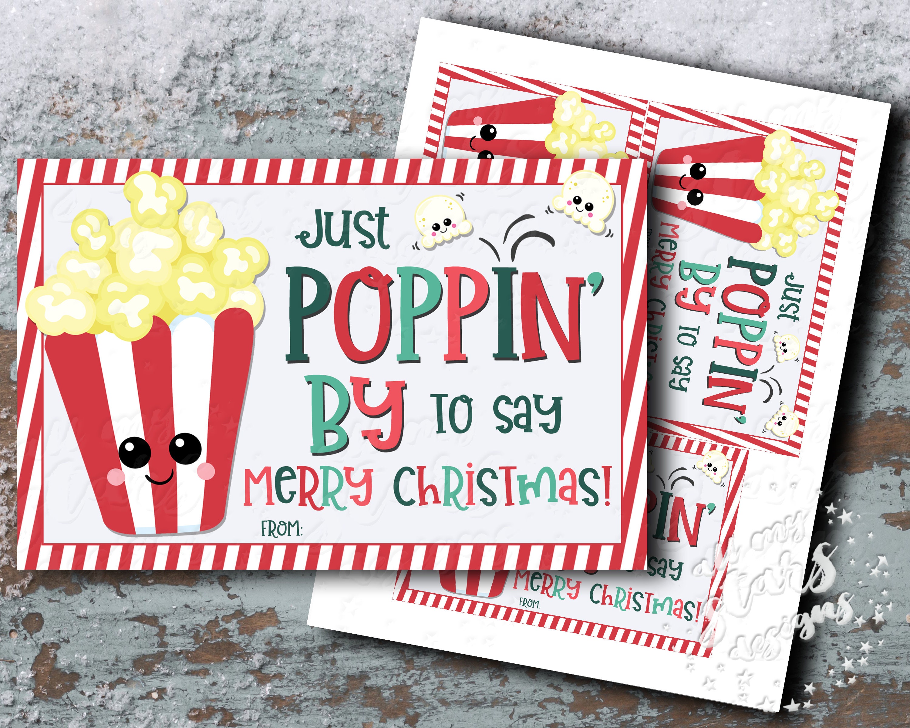 PRINTABLE Just POPPIN BY To Say Merry Christmas Tag Etsy PRINTABLE Just POPPIN BY To Say Merry Christmas Tag Etsy