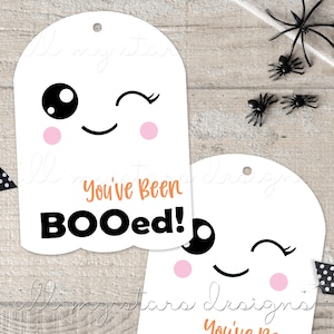 PRINTABLE You've Been BOOed! Happy Halloween! Cute Ghost Gift Tag | Instant Download | Halloween Package Tie | Sweet Halloween Boo Tag
