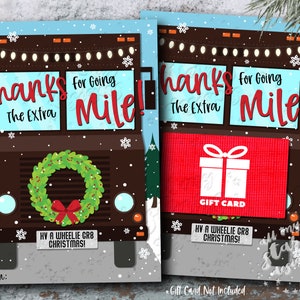 IMPRIMIBLE ¡Gracias por hacer un esfuerzo adicional! ¡Que tengas una gran Navidad con caballito! Titular de la tarjeta de regalo / Descarga instantánea / Etiqueta de regalo del conductor de entrega