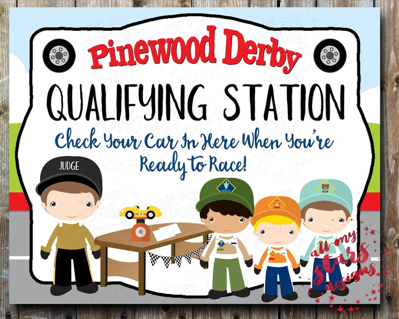 Cub Scout Pinewood Derby Signs DIY Derby Printables | Etsy