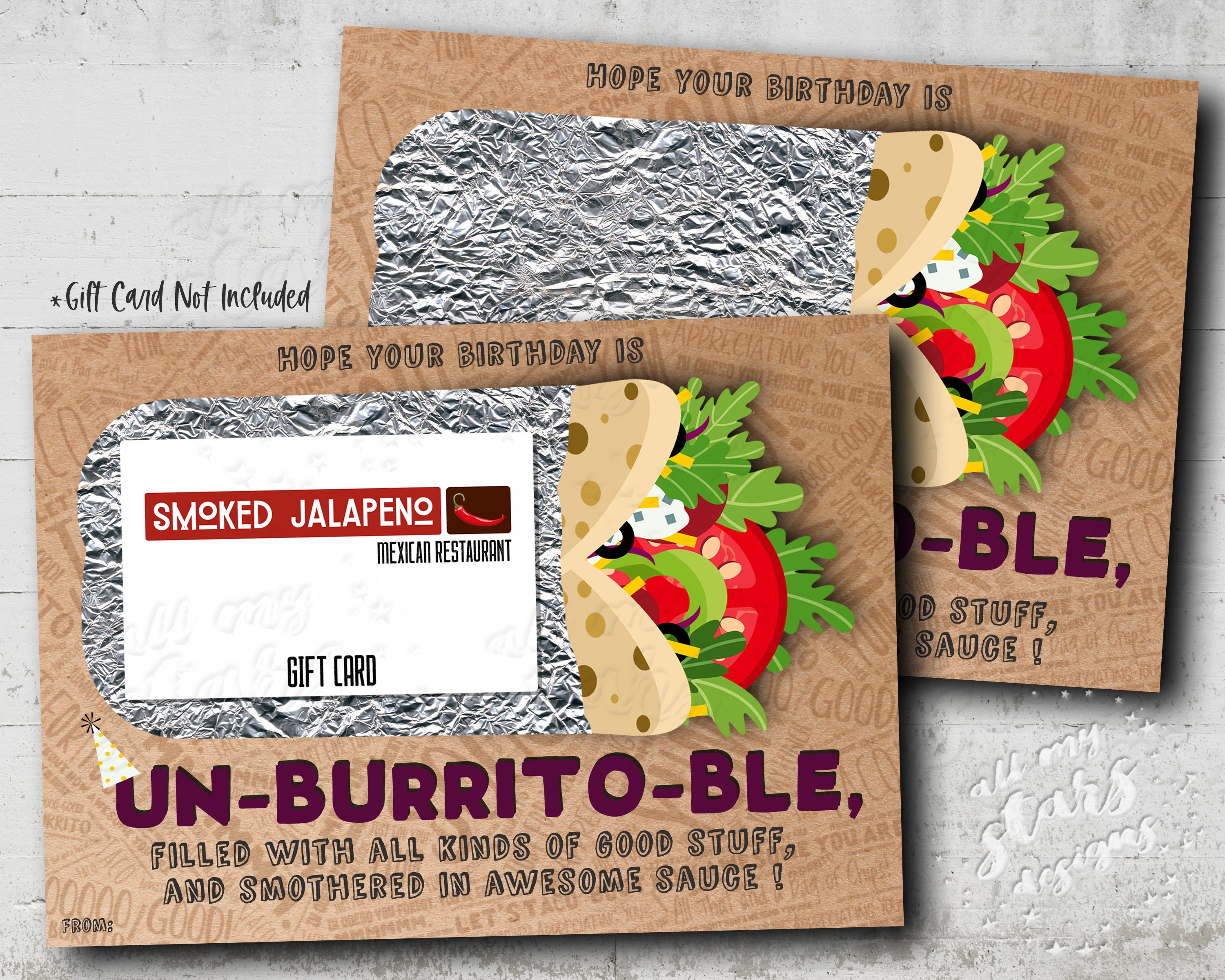 PRINTABLE Hope Your Birthday is Unburritoble Birthday Etsy UK